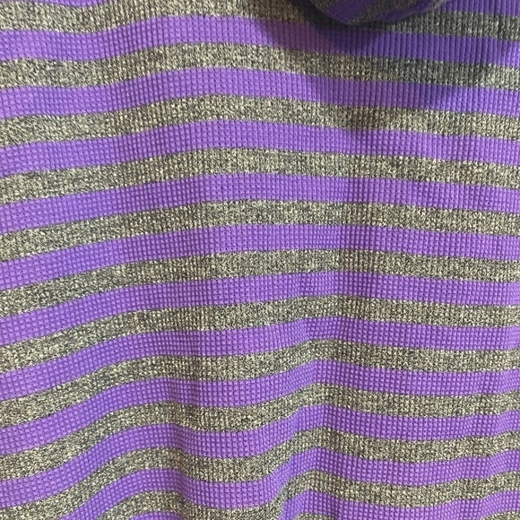 Woman Within Womens Plus Size 1X Purple/Gray Long Sleeve Hooded Pullover Top - Picture 4 of 5